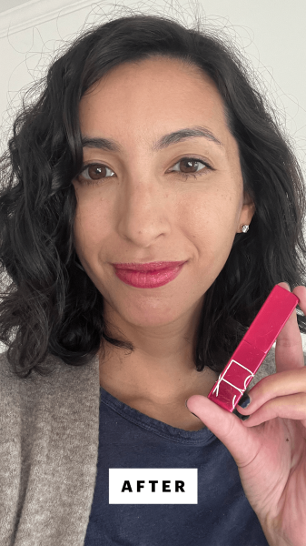 Pai after applying the Nars Afterglow Tinted Lip Balm