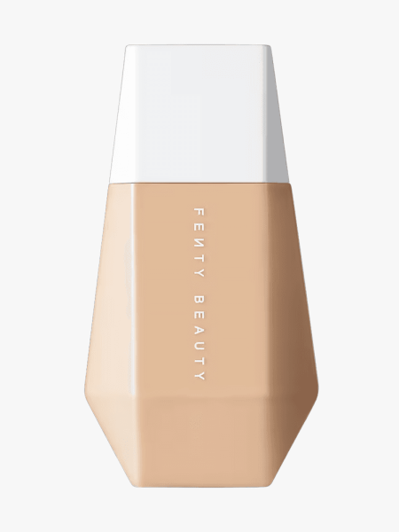 Fenty Beauty Eaze Drop Blurring Skin Tint in branded component with white accents on a light gray background
