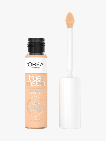 L'Oréal Paris True Match Radiant Serum Concealer in branded component on a light gray background